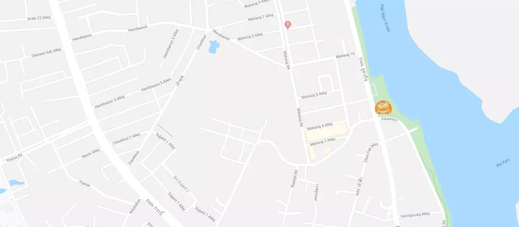 map of krabi town and location of sleep easy krabi